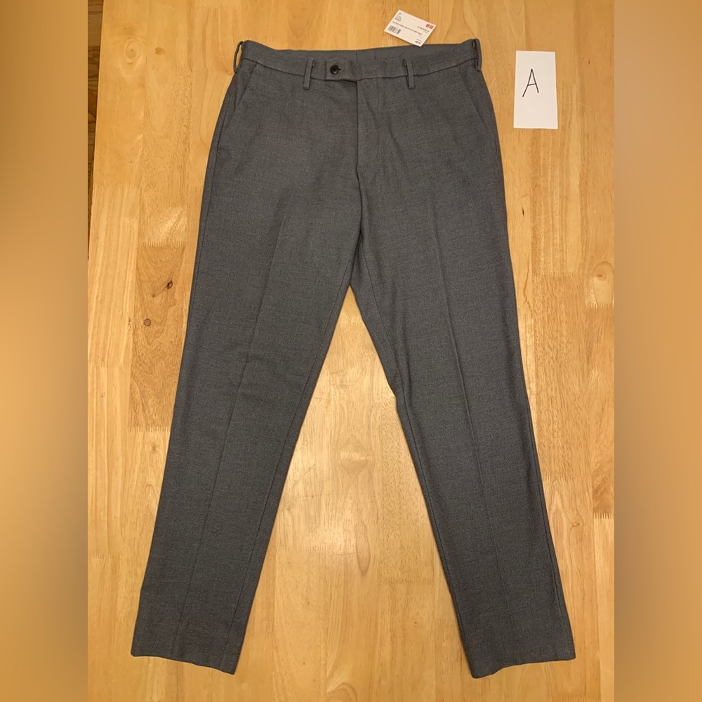 Heattech Stretch Slim Flat Front Office Pants